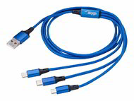AKYGA Cable USB AK-USB-27 USB A m / micro a USB B m / USB type C m / Lightning m 1.2m