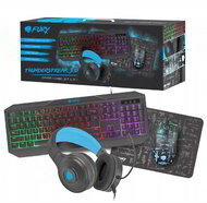 NATEC Fury gaming combo set 4in1 Thunderstreak 3.0 keyboard + mouse + headphones + mousepad US layout