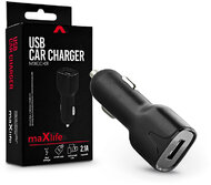 Maxlife USB szivargyújtó töltő adapter - Maxlife MXCC-01 USB Car Fast Charger - 5V/2,1A - fekete
