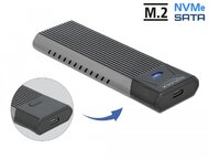 Delock Külső USB Type-C kombinált ház M.2 NVMe PCIe vagy SATA SSD eszközhöz - szerszám mentes