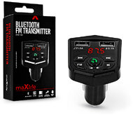 Maxlife Bluetooth FM-transmitter/szivargyújtó töltő - 2xUSB + microSD kártyaolvasó - Maxlife MXFT-02 - 5V/3.1A - fekete