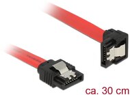 Delock 6 Gb/s sebességet biztosító SATA-kábel egyenes csatlakozódugóval > lefelé néző SATA-csatlakoz