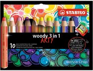 Stabilo ARTY Woody 3in1 10db-os vegyes színű krétaceruza
