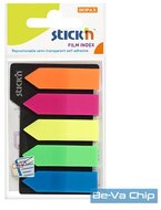 StickN 21143 42x12mm 5x25lapos nyíl formájú neon oldaljelölő címke