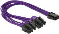 Delock Power Cable PCI Express 6 pin female > 2 x 8 pin male textile shielding purple