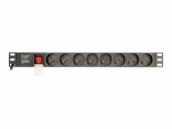 GEMBIRD Power distribution unit PDU 8 French sockets 1U 16A Schuko plug 3 m cable