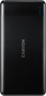 CANYON CNE-CPB1007B Power bank 10000mAh Li-poly battery, Input Micro/PD 18W(Max), Output PD/QC3.0 18W(Max), quick charging cable 0.3m, 144*68*16mm, 0.25kg, Black