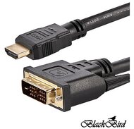 BLACKBIRD Kábel HDMI male to DVI 24+1 male kétirányú, 2m