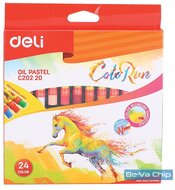 Deli Color Run 24db-os vegyes színű olajpasztell kréta készlet