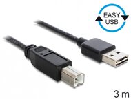 Delock EASY-USB 2.0 -A apa > USB 2.0-B apa kábel, 3 m