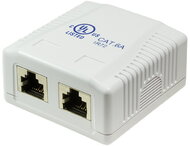 Logilink Cat.6A Surface Mounted Box 2 x RJ45, white