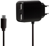 Logilink USB Wall Charger , 2+1 Port, 10.5W, black