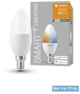 Ledvance Smart+ Wifi vezérlésű 5W állítható színhőmérsékletű E14 dimmelhető gyertya LED fényforrás