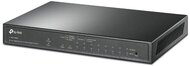 TP-LINK Switch 9x1000Mbps (8xPOE+) + 1 Gigabit kombó SFP, Fémházas Asztali, Easy Smart, TL-SG1210MPE