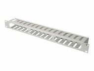 DIGITUS cable management cage 1U Removable front shield RAL7035 grey