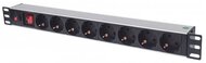 INTELLINET PDU 8x SCHUKO 19" 1U 3m kapcsolós Fekete