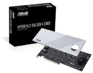 Asus Hyper M.2 x16 Gen 4 Card (PCIe 4.0/3.0) supports four NVMe M.2 (2242/2260/2