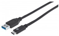 Manhattan 353373 USB 3.1 Type-C M - USB 3.0 M Adatkábel 1m - Fekete