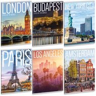 Ars Una Cities of the World A4 extra kapcsos vonalas füzet