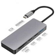 PLATINET USB HUB 3.0, 7in1 USB-C dokkoló, HDMI 4K, USB 3.0, USB 2.0, microSD / SD
