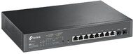 TP-LINK Switch 8x1000Mbps (8xPOE+) + 2xGigabit SFP, Menedzselhető, TL-SG1210MP