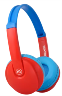 MAXELL Fejhallgató, HP-BT350 BT, gyerekeknek, headset, integrált mikrofon, Bluetooth & 3.5mm Jack, kék-piros