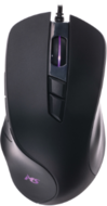 MS Egér, Nemesis C340, vezetékes USB, fekete - RGB