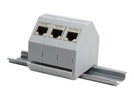 LOGILINK MP0053 DIN-rail adapter for RJ45 keystone jack 1-port