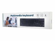 GEMBIRD KB-UM-107 multimedia keyboard US fekete