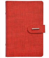 Kalendart Saturnus L432 műbőr piros gyűrűs kalendárium
