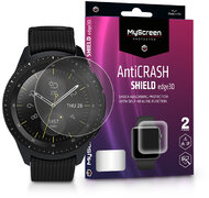 Samsung Galaxy Watch (42 mm) ütésálló képernyővédő fólia - MyScreen Protector AntiCrash Shield Edge3D - 2 db/csomag - transparent