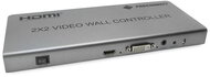 PROCONNECT Videófal kontroller 2x2, 4xHDMI out, HDMI in, DVI in, Loop out, RS232, IR, FHD