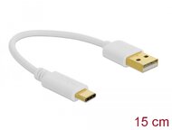 Delock Töltokábel USB A - USB Type-C csatlakozó végekkel 15 cm