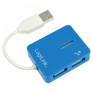 LogiLink "Smile" USB 2.0 4 portos hub, kék