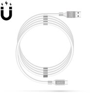 Delight kábel - USB Type-C mágneses adat és töltőkábel, 2A, 1,2m, fehér