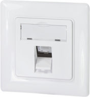 Logilink Keystone Face Plate for 1 module, German type, pure white