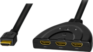 Logilink HDMI splitter/switch, 1x3/3x1-Port, 4K/30 Hz, CEC,bidirect, pigtail