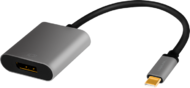 Logilink USB 3.2 Gen 1 Type-C adapter, C/M to DP/F, 4K, alu,black/grey, 0.15 m