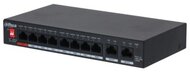 Dahua PFS3010-8GT-96-V2 1x 100/1000(Hi-PoE/PoE+/PoE)+7x 100/1000(PoE+/PoE)+2x gigabit uplink, 96W PoE switch