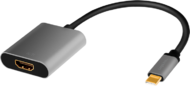 Logilink USB 3.2 Gen 1 Type-C adapter, C/M to HDMI, 4K, alu,black/grey, 0.15 m