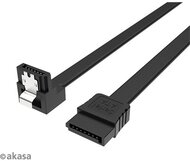 Akasa Super slim SATA3 kábel - 50cm jobbra elforgatott - fekete - 50cm - AK-CBSA09-05BK