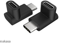 Akasa - Right Angle USB Type-C Male to Female Adapter - Duo pack - AK-CBUB63-KT02