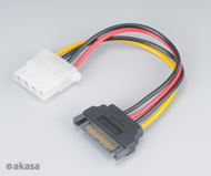 Akasa 4pin Molex - 15pin SATA adapter - 15cm - Duo pack - AK-CBPW03-KT02