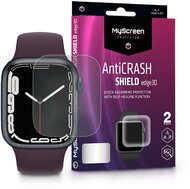 Apple Watch Series 7 (41 mm) ütésálló képernyővédő fólia - MyScreen Protector AntiCrash Shield Edge3D - 2 db/csomag - transparent