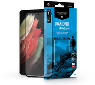 Samsung G998F Galaxy S21 Ultra edzett üveg képernyővédő fólia ívelt kijelzőhöz - MyScreen Protector Diamond Glass Edge3D - black