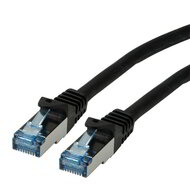 ROLINE Kábel S/FTP PATCH CAT6a LSOH, Komponens szintű, 1m, fekete