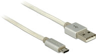 Delock 83916 USB 2.0 M - microUSB 2.0 M Adatkábel 1m - Fehér