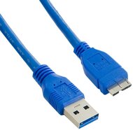 4World 08963, USB 3.0 adat- és töltőkábel 1.8m Kék