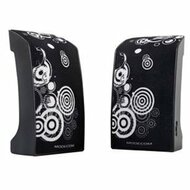 ModeCom MC-XS1A Art Pack - (XS1A Art hangszóró + optikai egér + egérpad; fekete-fehér mintás)
