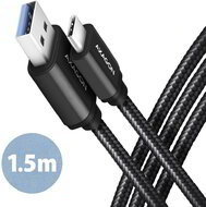 Axagon BUCM3-AM15AB USB-C 3.2 Gen 1 - USB-A 1,5 m fekete kábel